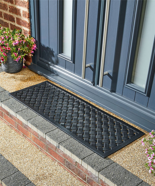 Reddish Rubber Lattice 45x120cm Doormat