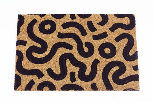 Astley Abstract Printed Neutral Doormat 40x60cm (Bale 442)