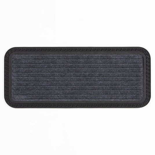 Millbrook Stripe Embossed Grey Doormat