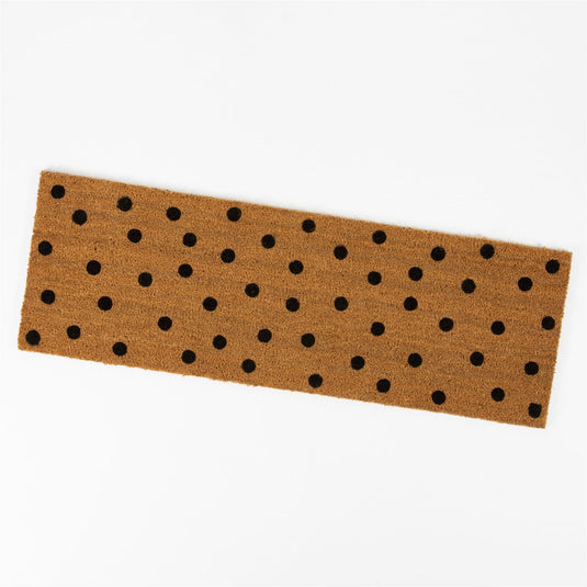 Astley Printed Totally Dotty Coir Natural Doormat