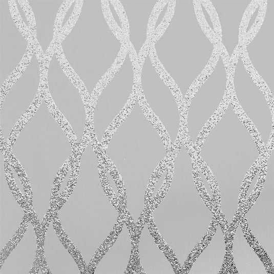 Sequin Trellis Grey/Silver Wallpaper