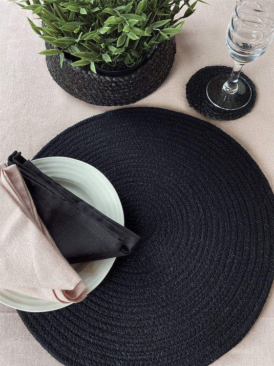 Tweed Black Placemats