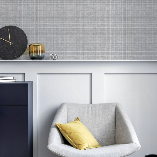 Country Tweed Grey Wallpaper