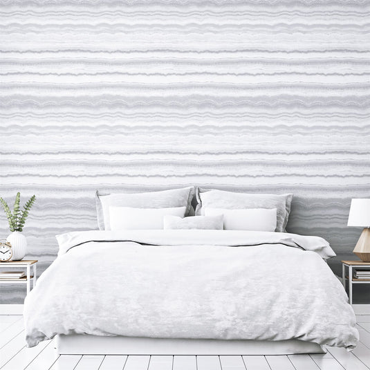 Mineral White & Silver Wallpaper sw12