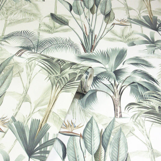 King Palm Green Wallpaper