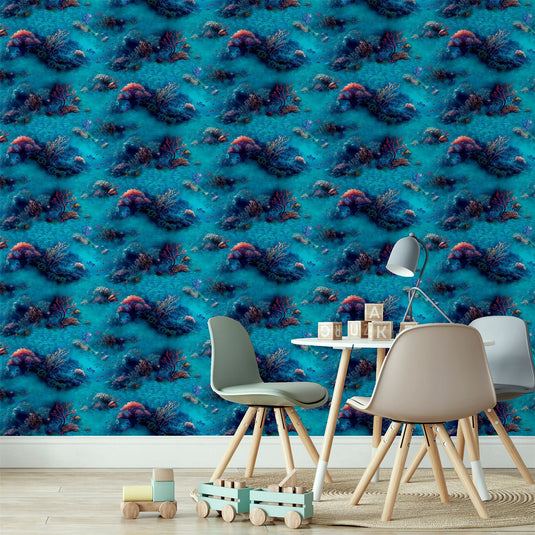 Under The Sea Blue Wallpaper