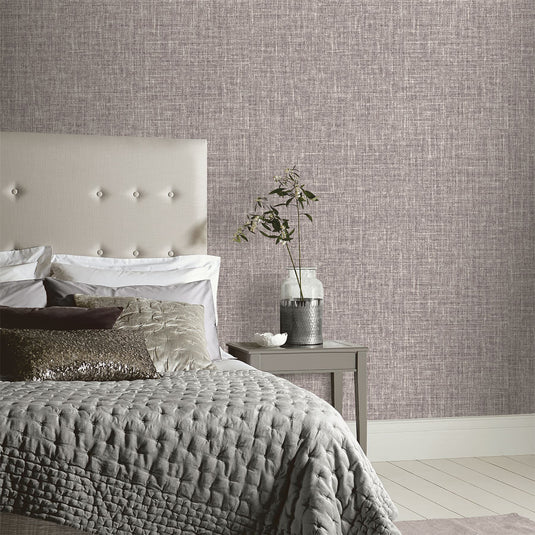 Luxe Hessian Mink Wallpaper