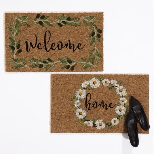 Astley Welcome Coir Olive Doormat