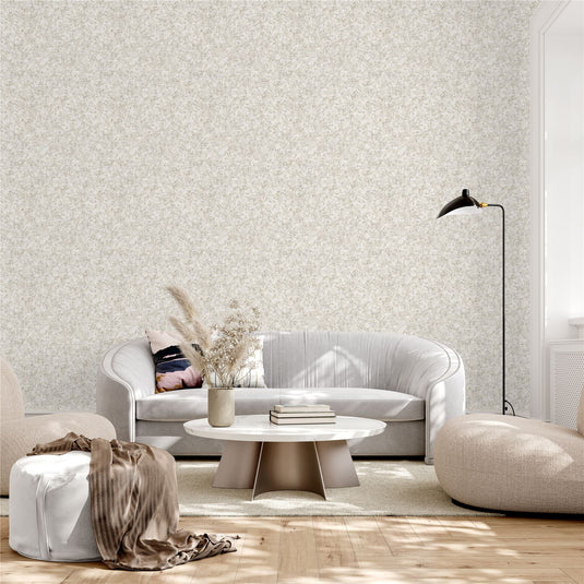 Textured Marble Ivory / Champagne Wallpaper